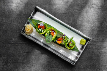 Spring roll with avocado