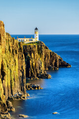 Fairy-tale landscape, Neist Point Lighthouse, Isle of Skye, Scotland