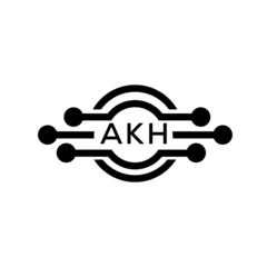 Deurstickers AKH letter logo. AKH best white background vector image. AKH Monogram logo design for entrepreneur and business.   © Ratna bati