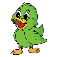 Bird coloring vector cartoon design on white background