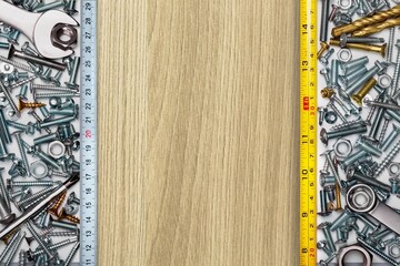 set of different nuts, bolts, screws, washers and drill bits. Locksmithing deal.