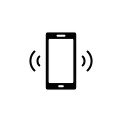 Phone signal icon. Simple solid style. Phone cell, smartphone, wireless, communication concept. Glyph vector illustration isolated on white background. EPS 10.