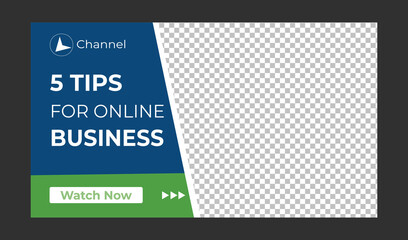 Editable Creative corporate social media web banner and youtube thumbnail template | Youtube live stream video thumbnail for marketing agency | video thumbnail | Youtube thumbnail 