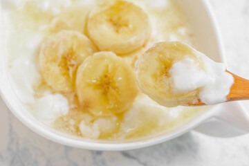 バナナのヨーグルト