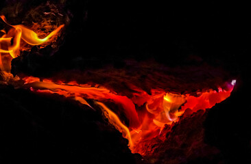fire in the dark