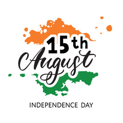 Creative Indian National Flag colour background with Ashoka Wheel, Elegant Poster, Banner or Flyer design for 15th August, Happy Independence Day celebration.