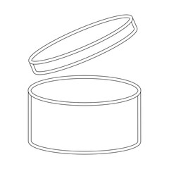 Line icon of facial cream. Moisturizer, lotion, balm. Make-up concept. For topics like beauty, skincare, cosmetic