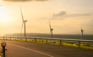 Wind energy. Wind power. Sustainable, renewable energy. Wind turbines generate electricity....