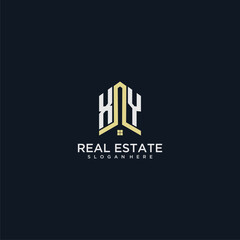 Fototapeta na wymiar XY initial monogram logo for real estate with home shape creative design