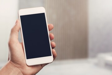 Blank empty screen of the modern phone