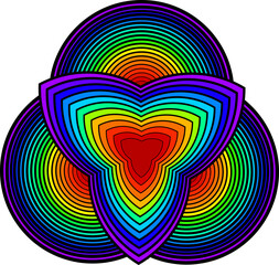 Multicolored vector pattern hand drawn