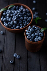 Fresh blueberry background, blueberries with space for text. Vegetarian concept. Berry textures. healthy eating