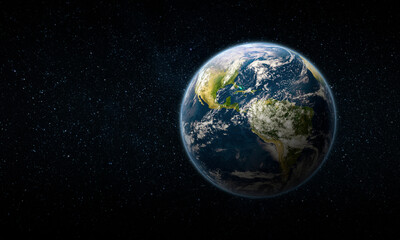 Fototapeta na wymiar earth or green planet, save of earth. environment concept for background. Elements of this image furnished by NASA
