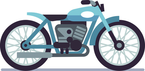 Fototapeta na wymiar Moped icon. Cartoon motorcycle side view. City transport