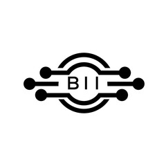 BII letter logo. BII best white background vector image. BII Monogram logo design for entrepreneur and business.
 - obrazy, fototapety, plakaty