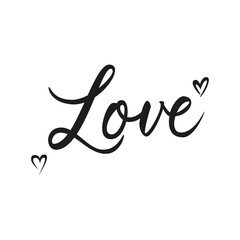 Love calligraphy handwritten vector word for valentines day