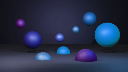 Abstract 3d render, modern geometric background, graphic design