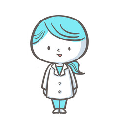 立ち姿の薬剤師　青バージョン