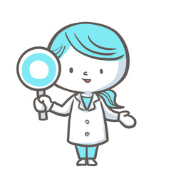 〇のプレートをもって解する薬剤師　青バージョン