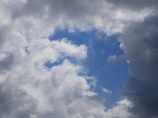 Blue sky background with clouds
