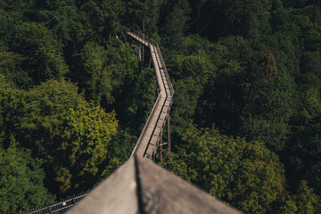 Saarschleife, the scenic wooden bridge in the park