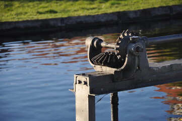 Wasserrad im Nymphenburgkanal München