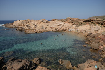 Playa de menorca en la zona norte