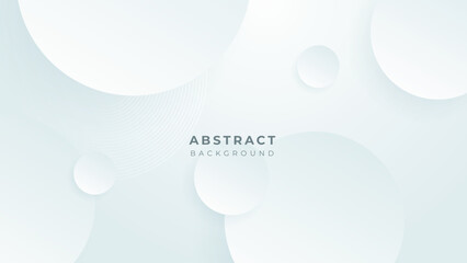 Abstract white shape with futuristic concept background. Vector abstract gray, geometric background. Designed for business presentation background - obrazy, fototapety, plakaty
