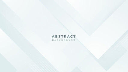 Abstract white shape with futuristic concept background. Vector abstract gray, geometric background. Designed for business presentation background