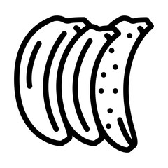 ripe banana line icon vector. ripe banana sign. isolated contour symbol black illustration