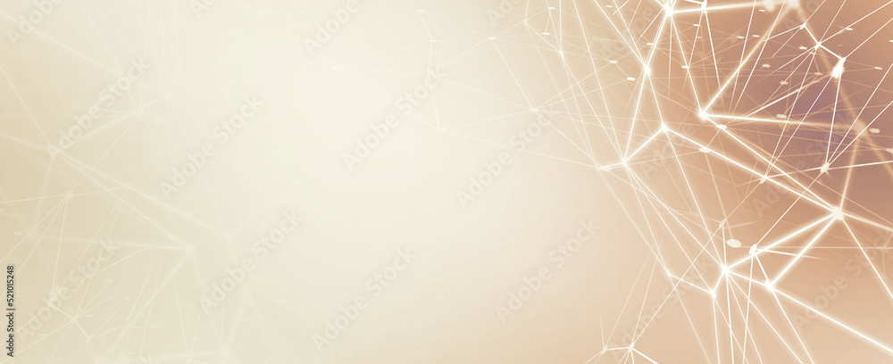 Canvas Prints panoramic abstract dot and triangle connection background., the world is connect and smaller concept