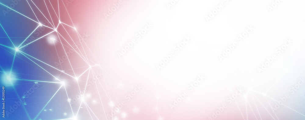 Canvas Prints panoramic abstract dot and triangle connection background., the world is connect and smaller concept