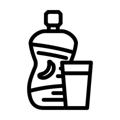 banana juice line icon vector. banana juice sign. isolated contour symbol black illustration