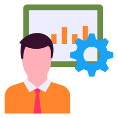 Internet Marketer vector icon design, Digital Marketing symbol, Search Engine Optimisation Sign, SEM and SMO stock illustration, digital marketer Concept
