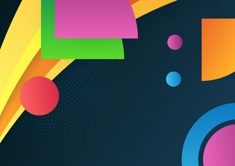Abstract creative shape colorful design background