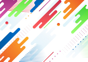 Abstract creative shape colorful design background