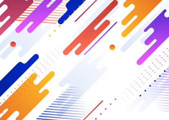 Abstract creative shape colorful design background