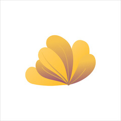 Underwater tropical seaweed isolated on white background. Simple marine plant with leaves.