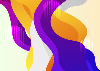 Dynamic shape with gradient colorful design background