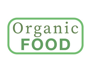Organic food green logo - vector 