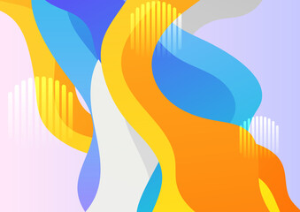 Dynamic shape with gradient colorful design background