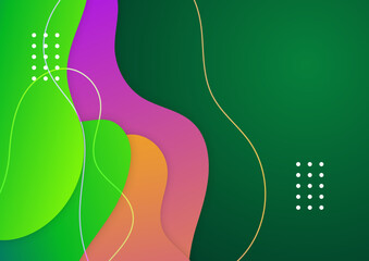 Dynamic shape with gradient colorful design background