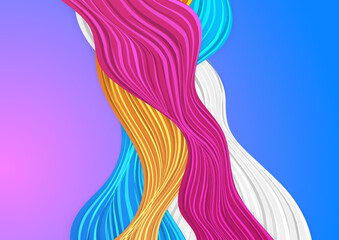 Dynamic shape with gradient colorful design background