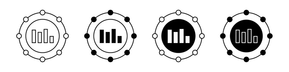 Financial analytics icon vector set. economy illustration sign collection. analytics symbol. statistic logo.