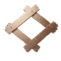 Isolated wooden 3d fence for composition