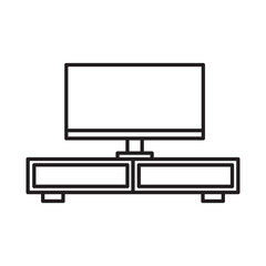 Ikona szafka pod telewizor.  © EmBer_graphic