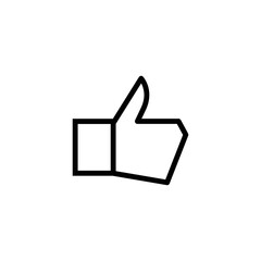 Like Icon Sign Vector Isolated on White Artboard 