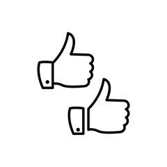 Like Icon Sign Vector Isolated on White Artboard 