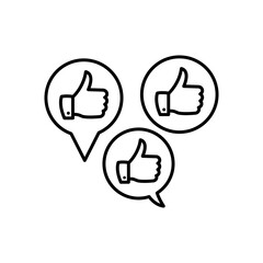 Like Icon Sign Vector Isolated on White Artboard 