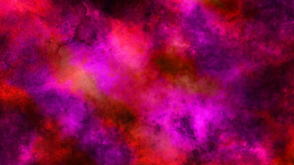 Colorful painting with cloudy distressed texture. Dry brush painted paper canvas. beautiful watercolor paint background. Abstract multicolor grunge background design and decoration.